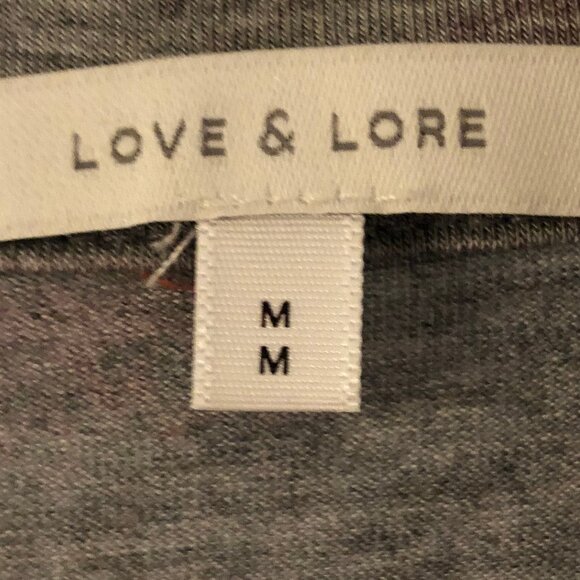 Love & Lore Nightgown Grey Henley Collared Medium - Picture 7 of 10